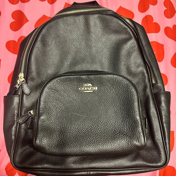 Coach Black Leather Backpack - Picture 2 of 7